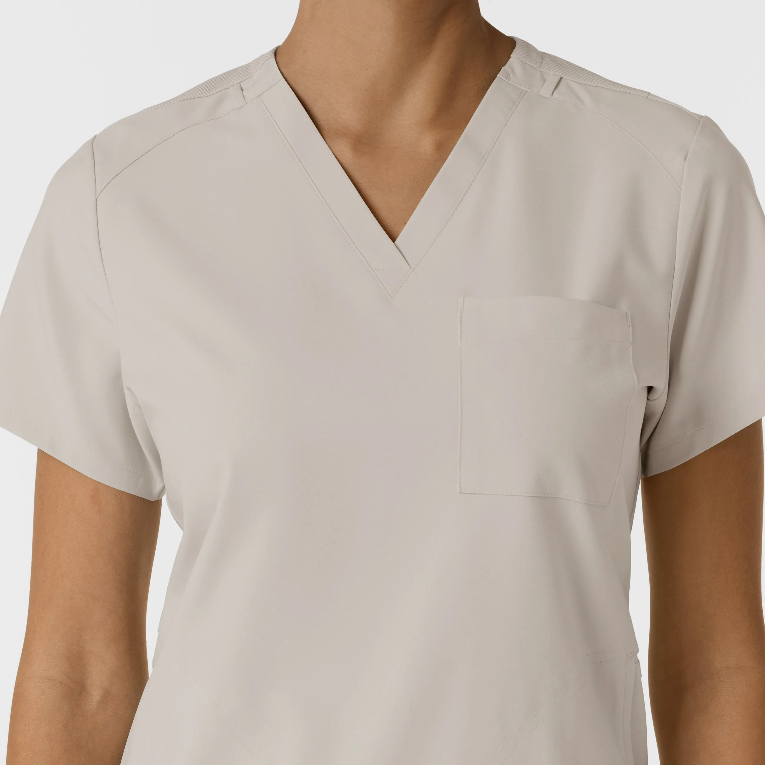 W123 6045 Flex-n-Reach V-Neck Scrub Top Cloud