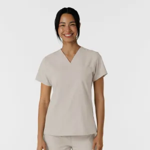 W123 6045 Flex-n-Reach V-Neck Scrub Top Cloud