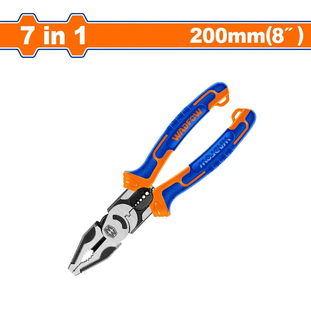Wadfow WPL1778 7-in-1 Multi-Function Combination Pliers 8in/200mm with Cr-V Material