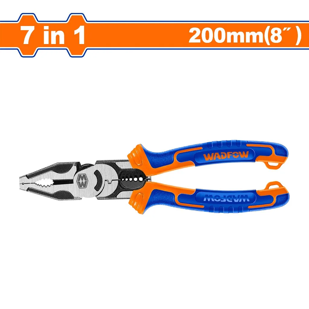Wadfow WPL1778 7-in-1 Multi-Function Combination Pliers 8in/200mm with Cr-V Material
