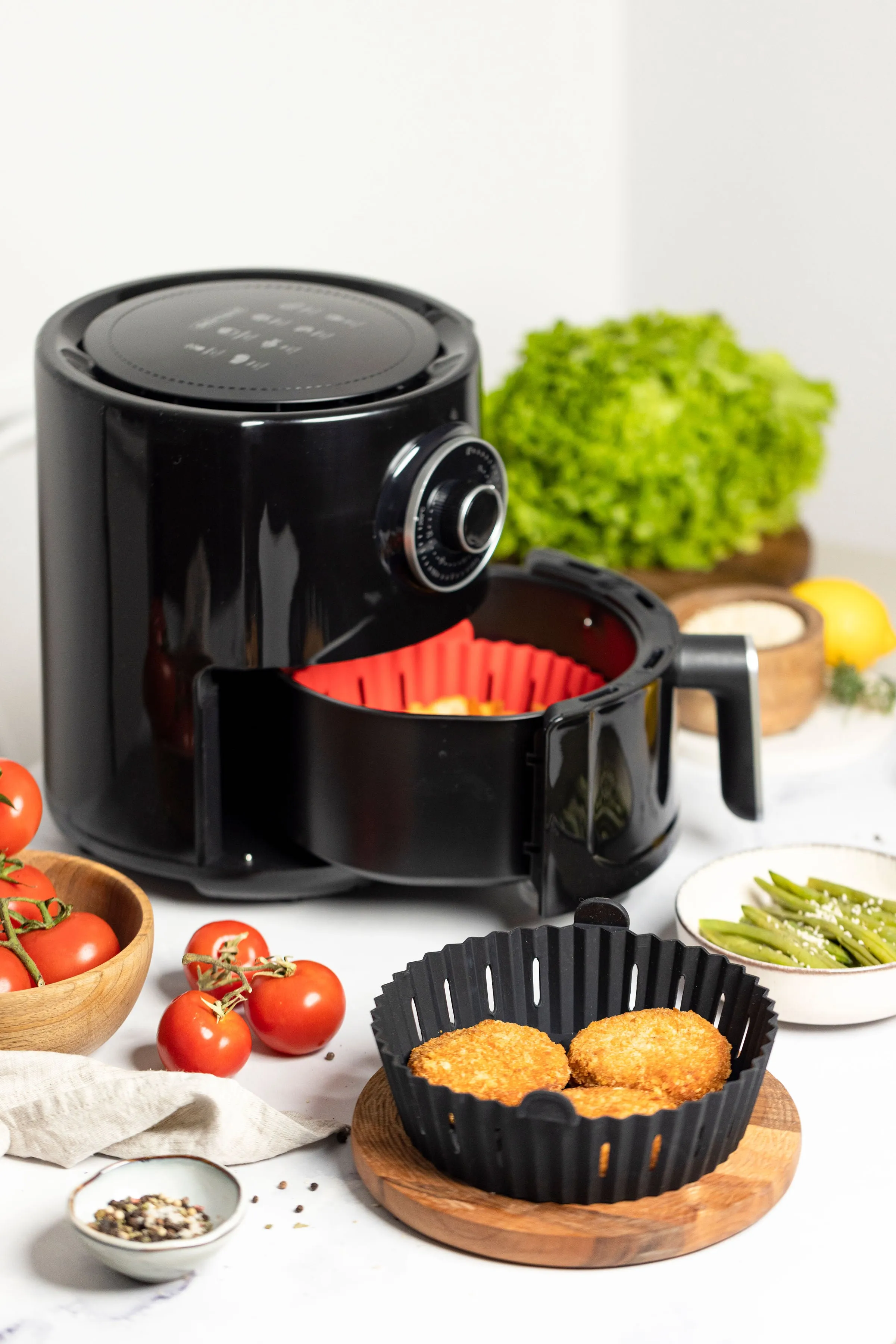 WAFE Silicone Air Fryer Liner 2PACK - Black
