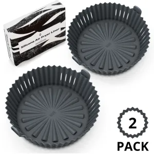 WAFE Silicone Air Fryer Liner 2PACK - Black