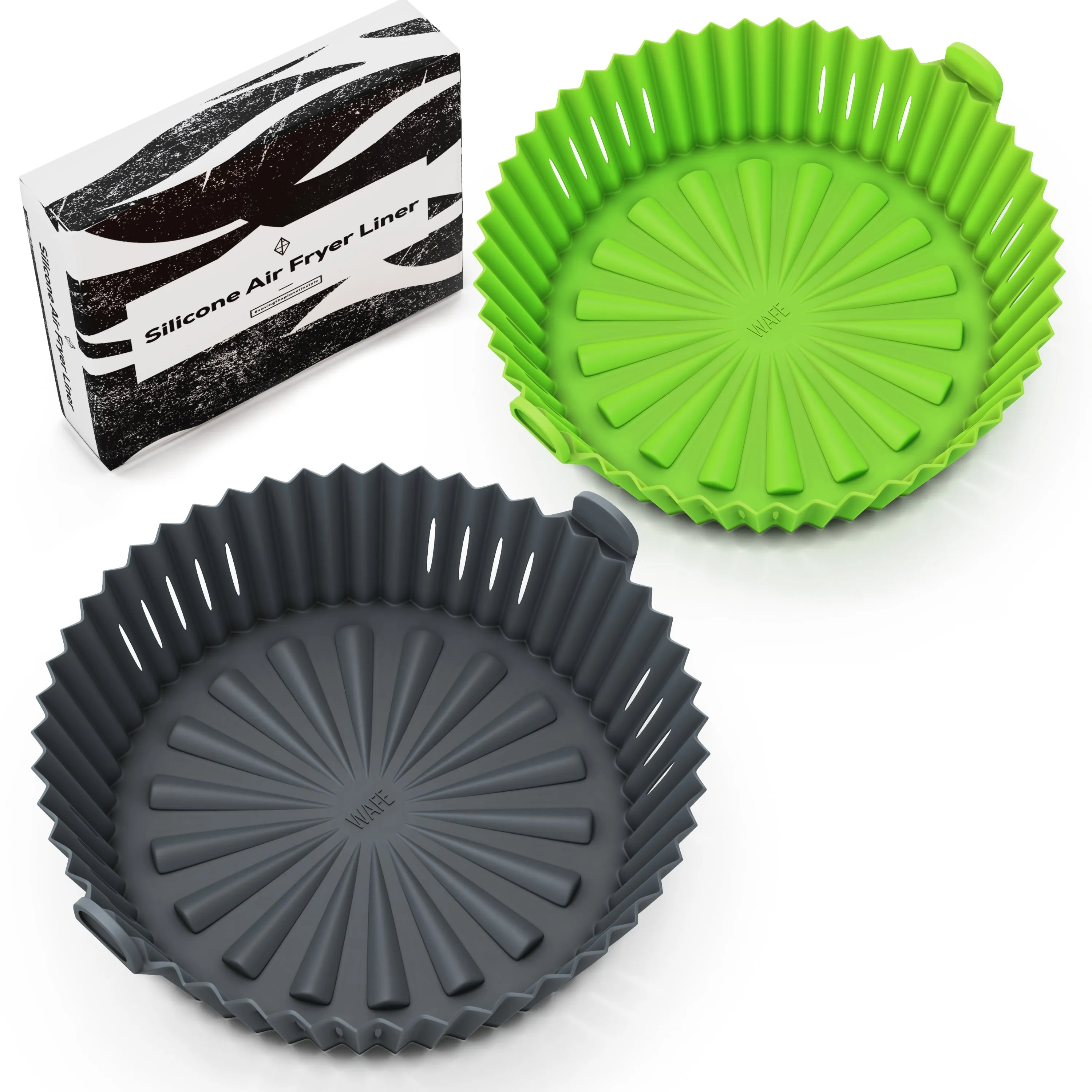 WAFE Silicone Air Fryer Liner 2PACK - Black