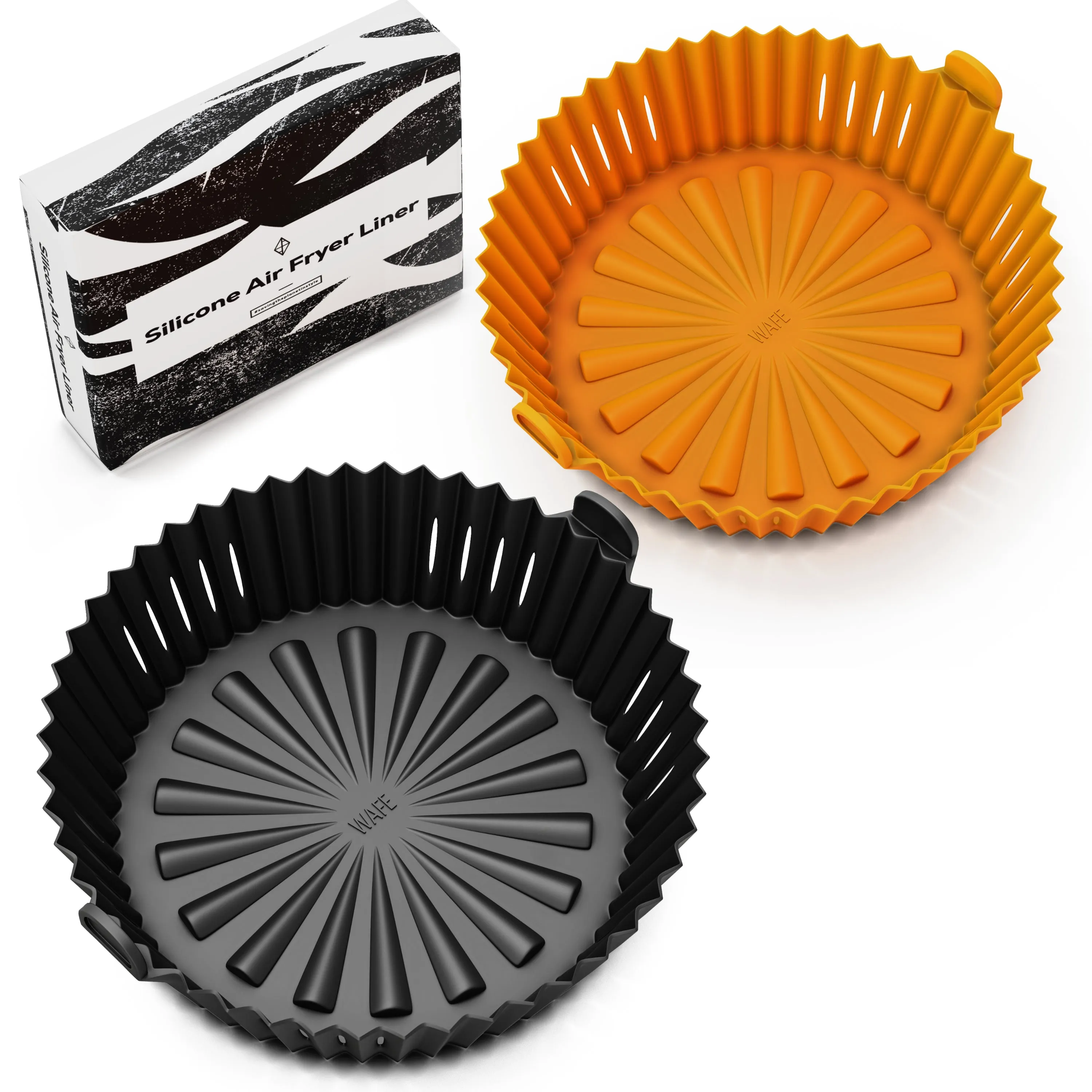 WAFE Silicone Air Fryer Liner 2PACK - Black