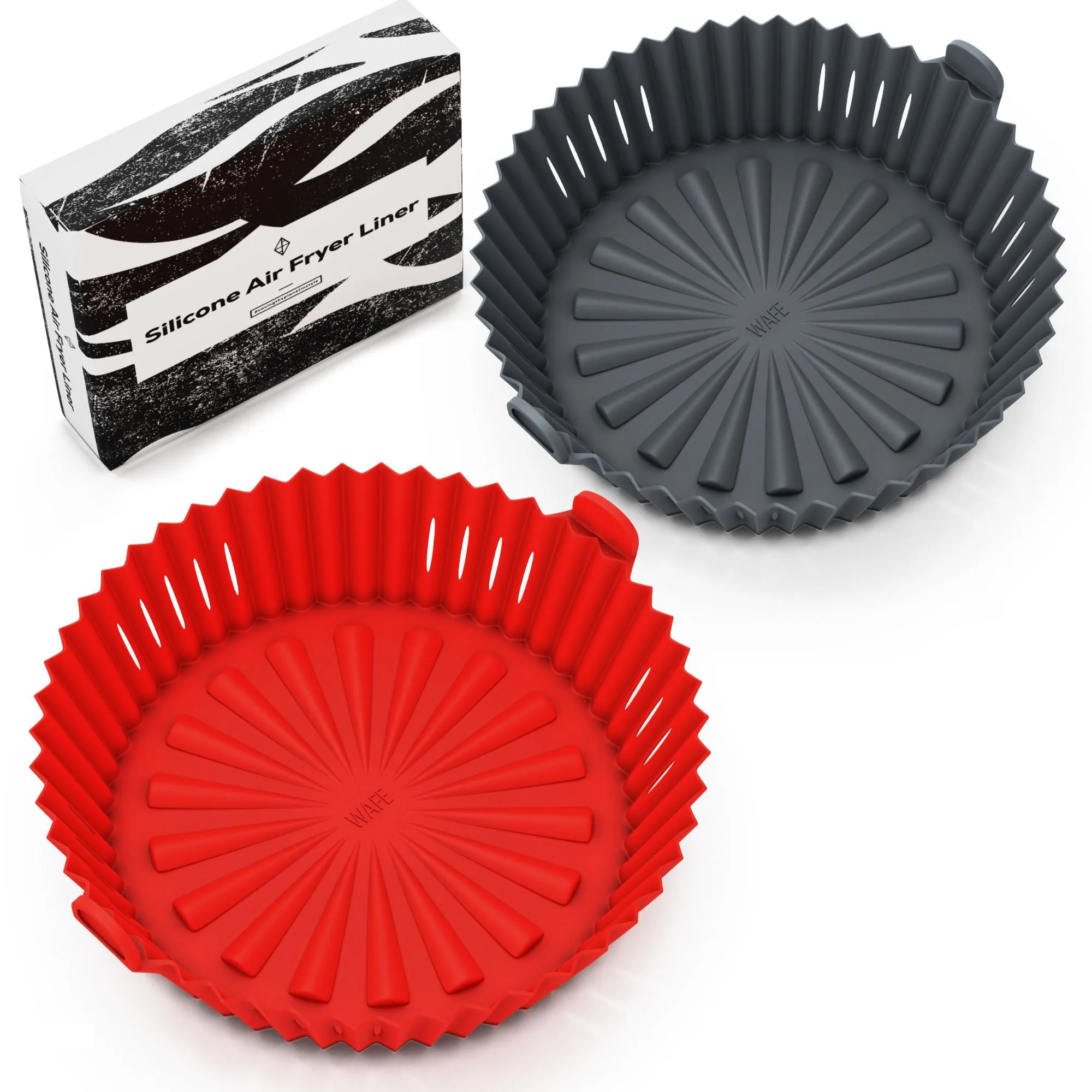 WAFE Silicone Air Fryer Liner 2PACK - Black