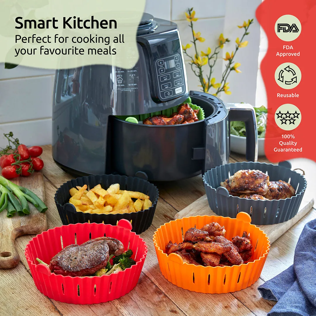 WAFE Silicone Air Fryer Liner 2PACK- Red