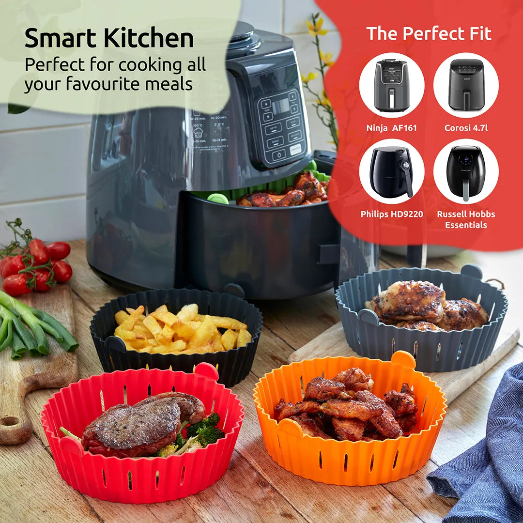 WAFE Silicone Air Fryer Liner 2PACK- Red