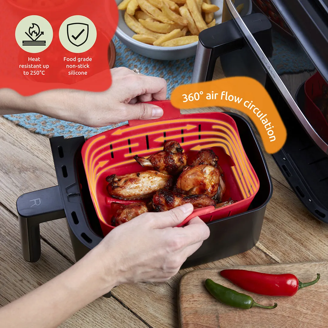 WAFE Silicone Air Fryer Ninja Liner 2PACK- RED