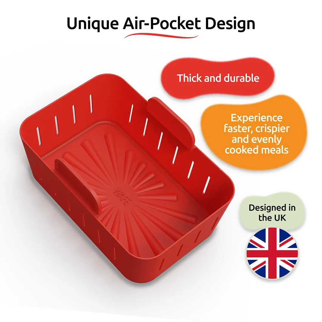 WAFE Silicone Air Fryer Ninja Liner 2PACK- RED
