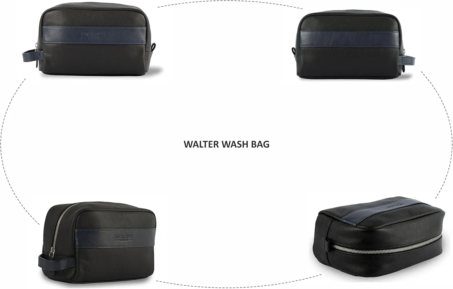 Walter Leather WashBags  - Blue