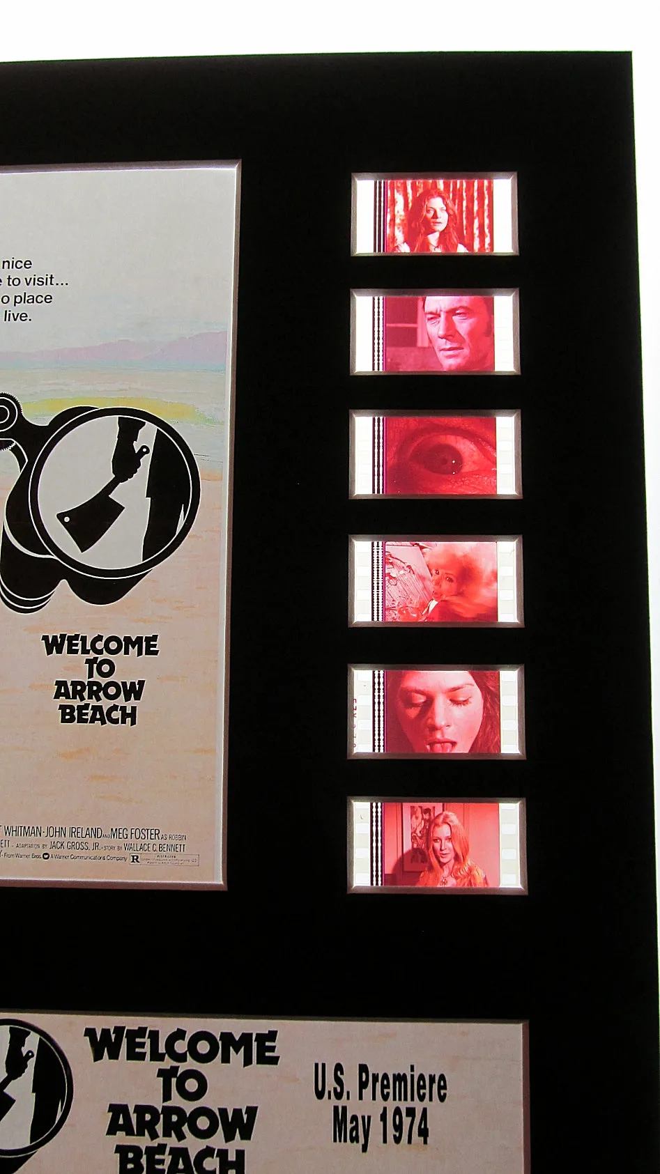 WELCOME TO ARROW BEACH Horror 35mm Movie Film Cell Display 8x10 Presentation