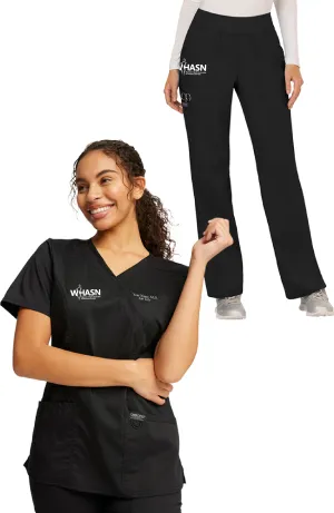 WHASN Ladies' Scrub Top & Bottom Set