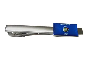 Wisconsin State Flag Square Tie Clip