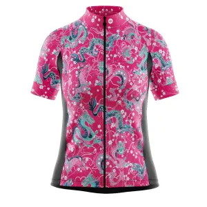 Women's Dragon Pink Cycling Jersey
