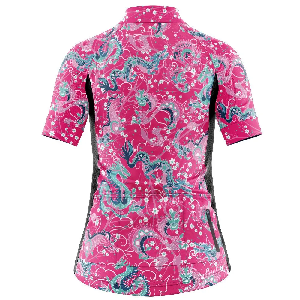 Women's Dragon Pink Cycling Jersey