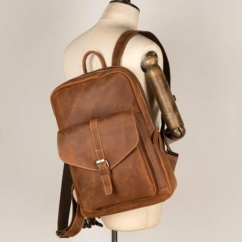 Woosir Vintage Laptop Backpack for Men 15.6 Inch