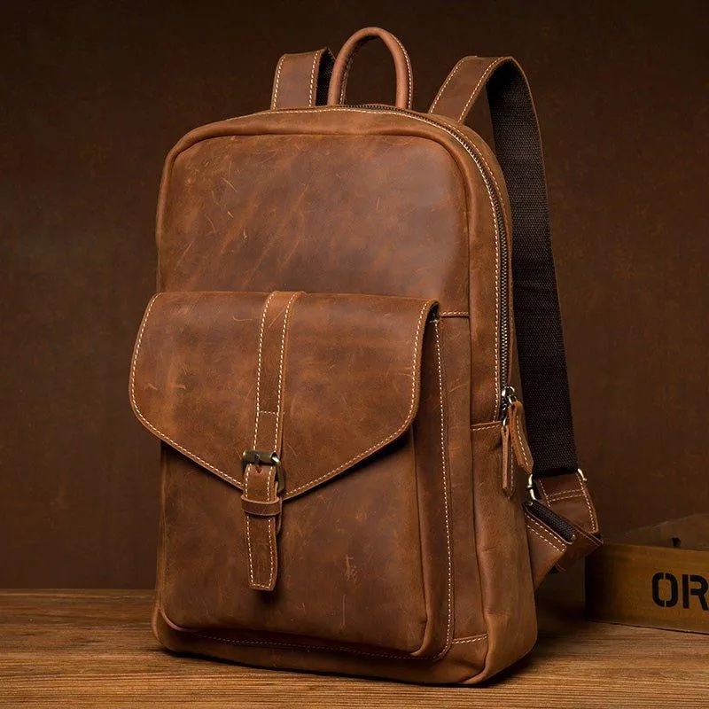 Woosir Vintage Laptop Backpack for Men 15.6 Inch