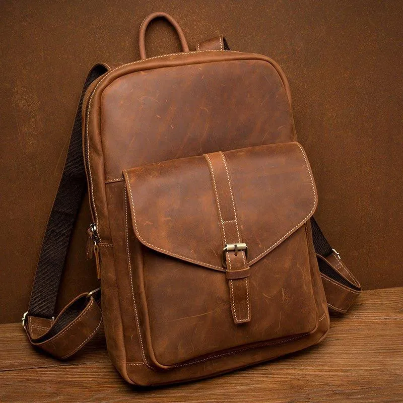 Woosir Vintage Laptop Backpack for Men 15.6 Inch