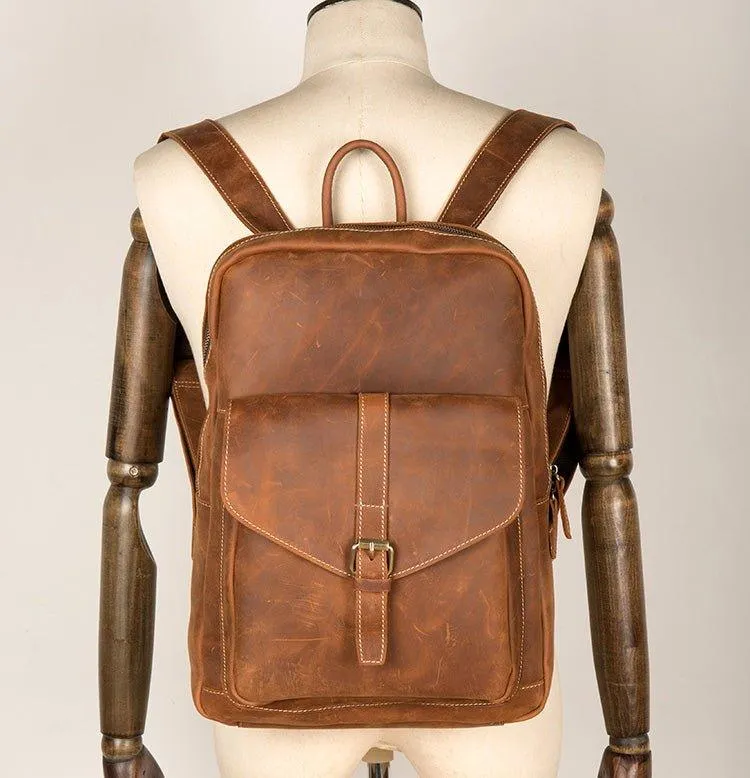 Woosir Vintage Laptop Backpack for Men 15.6 Inch