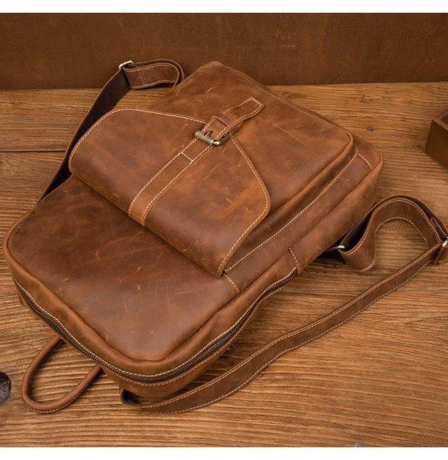 Woosir Vintage Laptop Backpack for Men 15.6 Inch