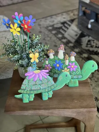 Yard Stake || Whimsy Turtles