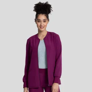 Zip Front Jacket | Wine